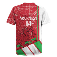 Wales Football Custom Rugby Jersey 2026 Come On Cymru Grunge Style - Wonder Print Shop