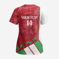 Wales Football Custom Scrub Top 2026 Come On Cymru Grunge Style - Wonder Print Shop