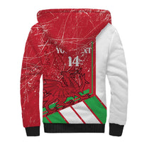 Wales Football Custom Sherpa Hoodie 2026 Come On Cymru Grunge Style - Wonder Print Shop
