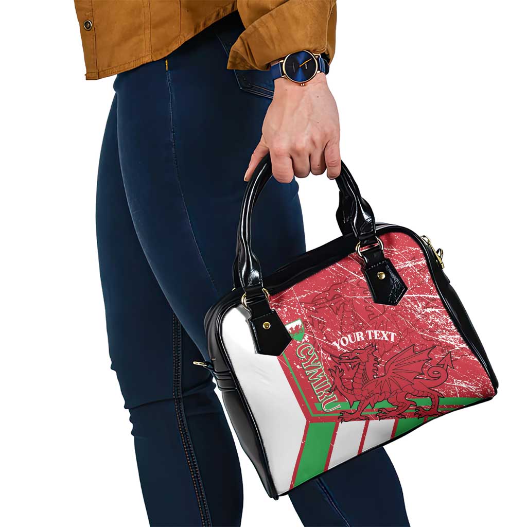 Wales Football Custom Shoulder Handbag 2026 Come On Cymru Grunge Style - Wonder Print Shop