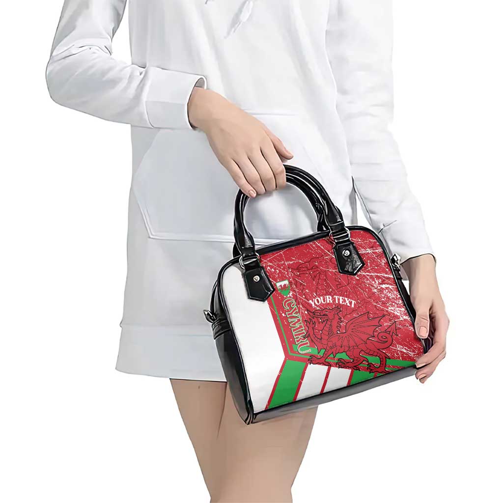 Wales Football Custom Shoulder Handbag 2026 Come On Cymru Grunge Style - Wonder Print Shop