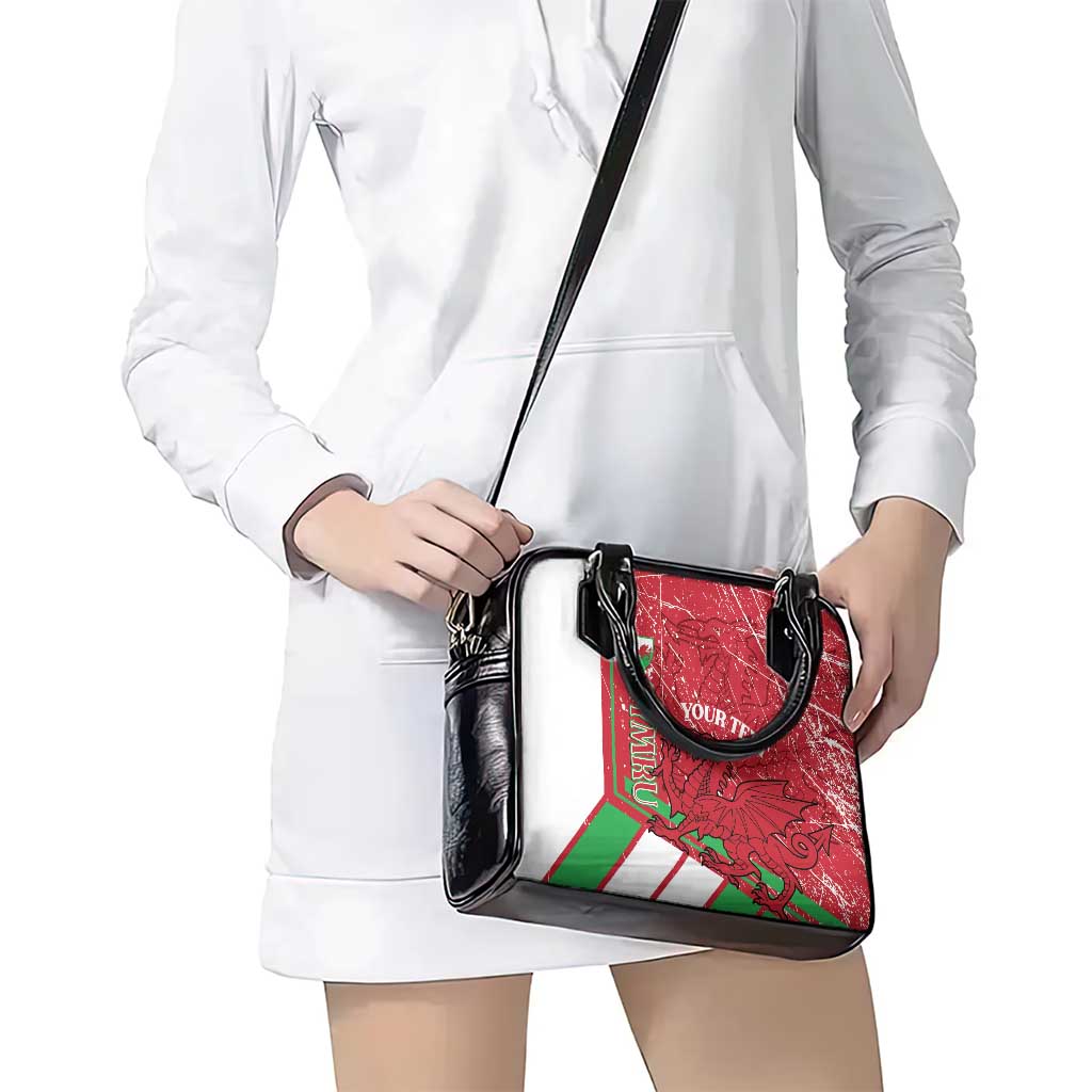 Wales Football Custom Shoulder Handbag 2026 Come On Cymru Grunge Style - Wonder Print Shop
