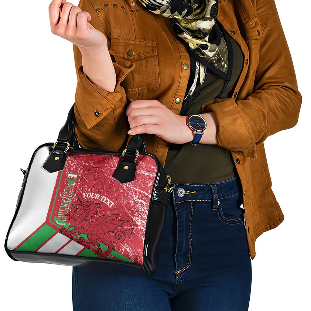 Wales Football Custom Shoulder Handbag 2026 Come On Cymru Grunge Style - Wonder Print Shop