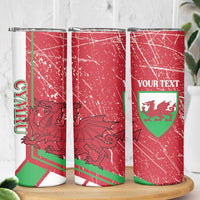 Wales Football Custom Skinny Tumbler 2026 Come On Cymru Grunge Style - Wonder Print Shop