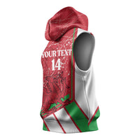 Wales Football Custom Sleeveless Hoodie 2026 Come On Cymru Grunge Style - Wonder Print Shop