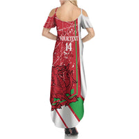 Wales Football Custom Summer Maxi Dress 2026 Come On Cymru Grunge Style - Wonder Print Shop