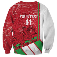 Wales Football Custom Sweatshirt 2026 Come On Cymru Grunge Style - Wonder Print Shop