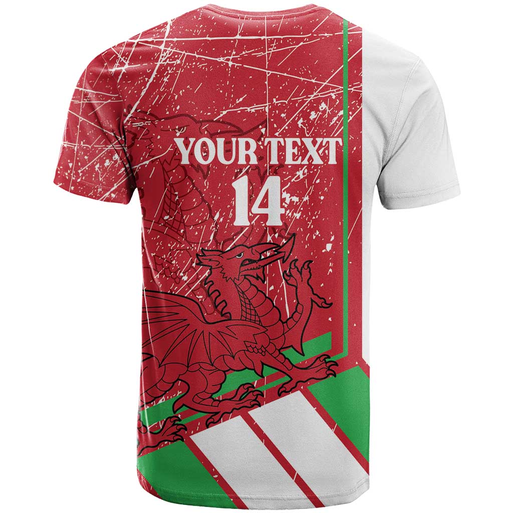 Wales Football Custom T Shirt 2026 Come On Cymru Grunge Style - Wonder Print Shop