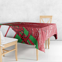 Wales Football Custom Tablecloth 2026 Come On Cymru Grunge Style - Wonder Print Shop
