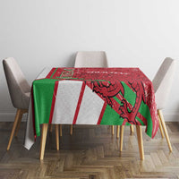 Wales Football Custom Tablecloth 2026 Come On Cymru Grunge Style - Wonder Print Shop