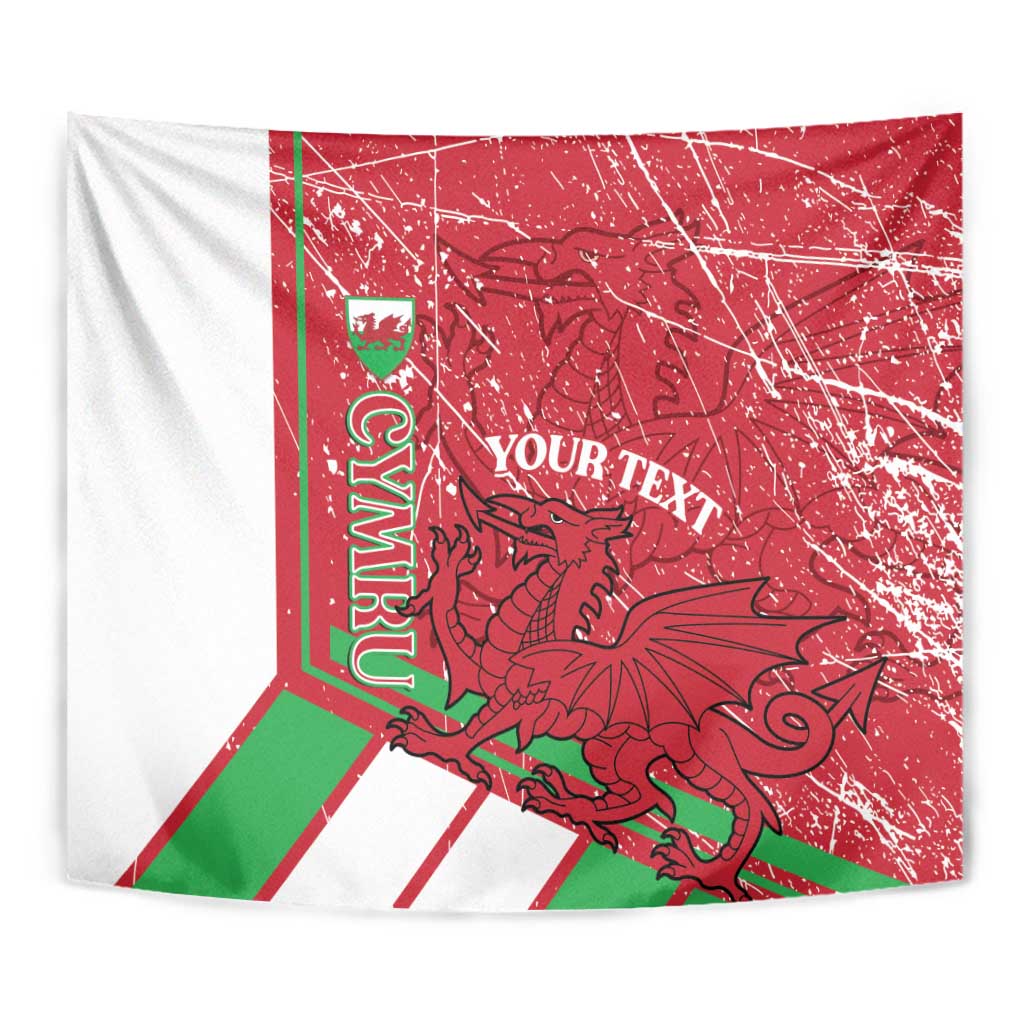 Wales Football Custom Tapestry 2026 Come On Cymru Grunge Style - Wonder Print Shop