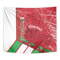 Wales Football Custom Tapestry 2026 Come On Cymru Grunge Style - Wonder Print Shop