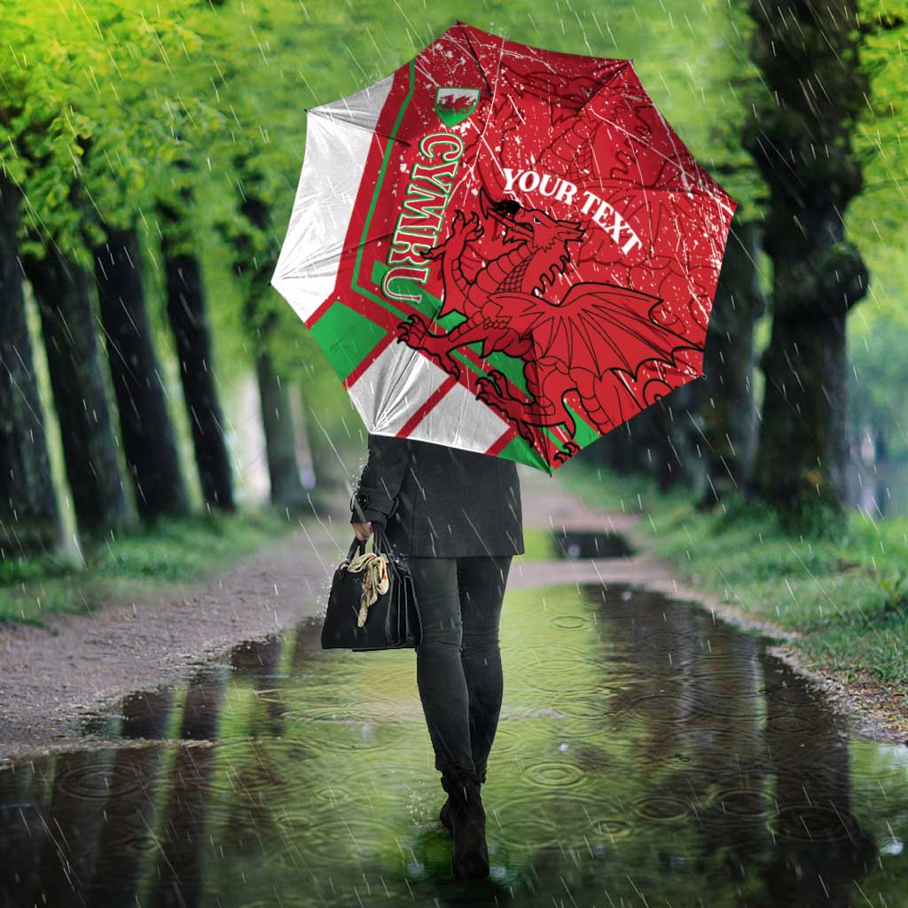Wales Football Custom Umbrella 2026 Come On Cymru Grunge Style - Wonder Print Shop