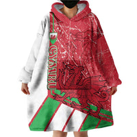 Wales Football Custom Wearable Blanket Hoodie 2026 Come On Cymru Grunge Style - Wonder Print Shop