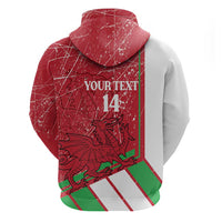 Wales Football Custom Zip Hoodie 2026 Come On Cymru Grunge Style - Wonder Print Shop