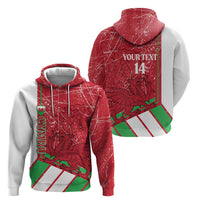 Wales Football Custom Zip Hoodie 2026 Come On Cymru Grunge Style - Wonder Print Shop