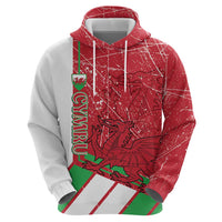 Wales Football Custom Zip Hoodie 2026 Come On Cymru Grunge Style - Wonder Print Shop