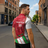 Wales Football Custom Zipper Polo Shirt 2026 Come On Cymru Grunge Style - Wonder Print Shop