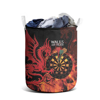 Wales Darts Laundry Basket Cymru Dragon Gem Ymlaen Flaming Vibes - Wonder Print Shop