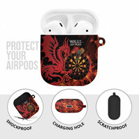 Wales Darts AirPods Case Cymru Dragon Gem Ymlaen Flaming Vibes - Wonder Print Shop