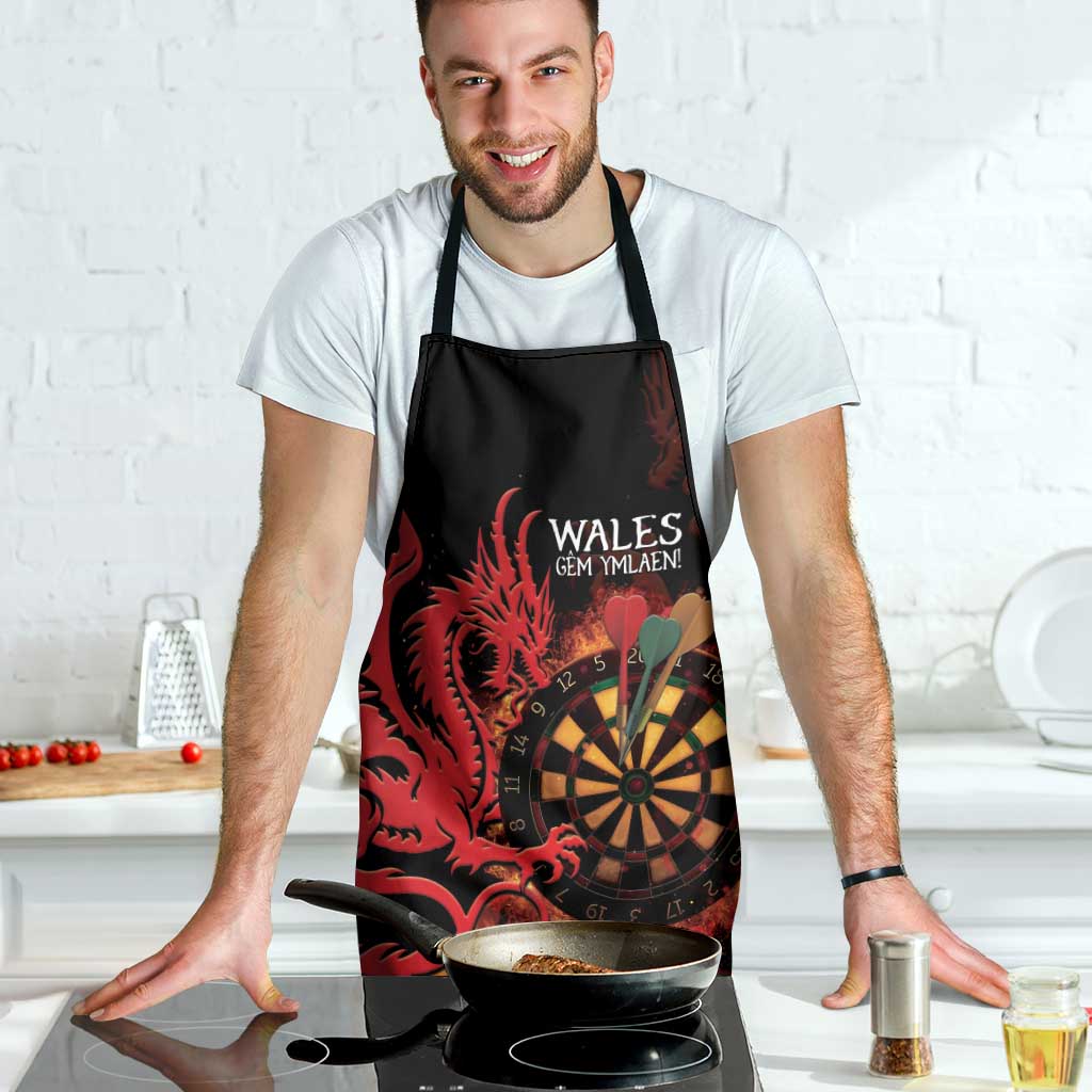 Wales Darts Apron Cymru Dragon Gem Ymlaen Flaming Vibes - Wonder Print Shop