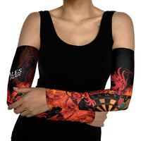 Wales Darts Arm Sleeves Cymru Dragon Gem Ymlaen Flaming Vibes - Wonder Print Shop