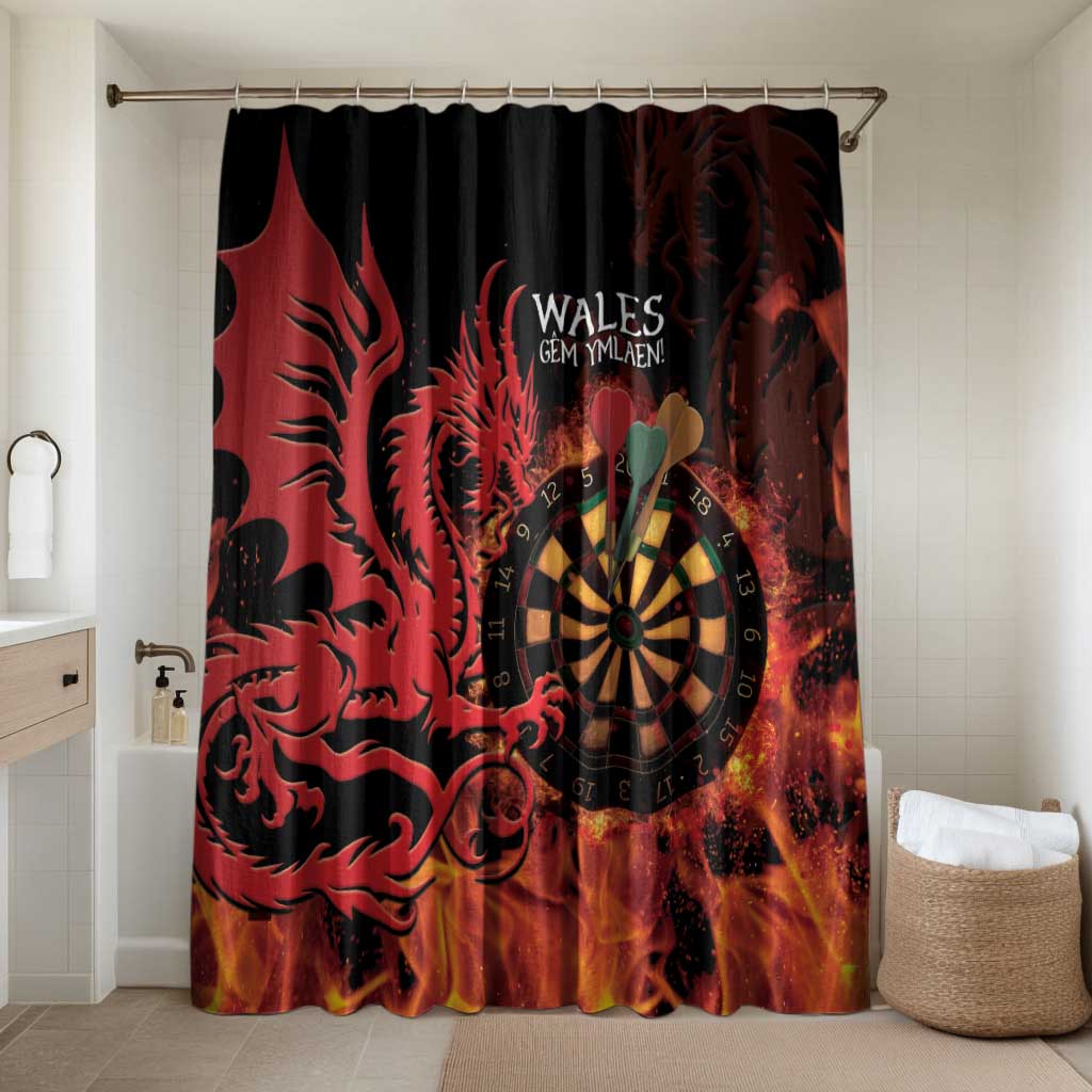 Wales Darts Bathroom Set Cymru Dragon Gem Ymlaen Flaming Vibes - Wonder Print Shop