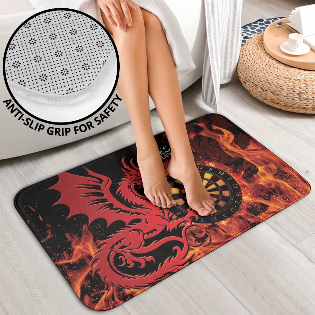 Wales Darts Bathroom Set Cymru Dragon Gem Ymlaen Flaming Vibes - Wonder Print Shop