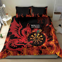 Wales Darts Bedding Set Cymru Dragon Gem Ymlaen Flaming Vibes - Wonder Print Shop