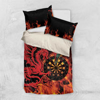 Wales Darts Bedding Set Cymru Dragon Gem Ymlaen Flaming Vibes - Wonder Print Shop