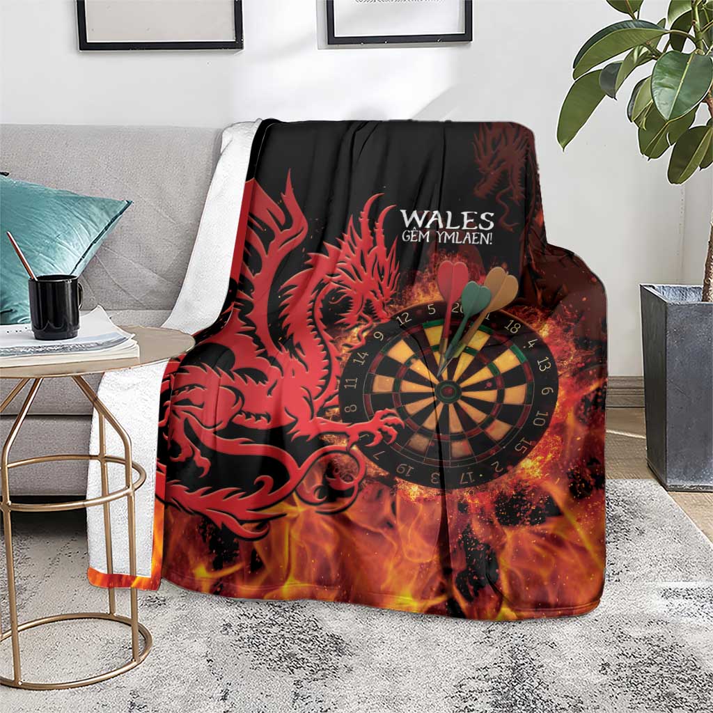 Wales Darts Blanket Cymru Dragon Gem Ymlaen Flaming Vibes - Wonder Print Shop