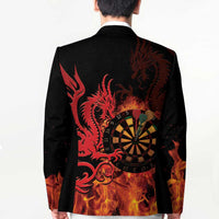Wales Darts Blazer Cymru Dragon Gem Ymlaen Flaming Vibes - Wonder Print Shop