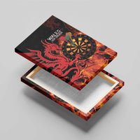 Wales Darts Canvas Wall Art Cymru Dragon Gem Ymlaen Flaming Vibes - Wonder Print Shop