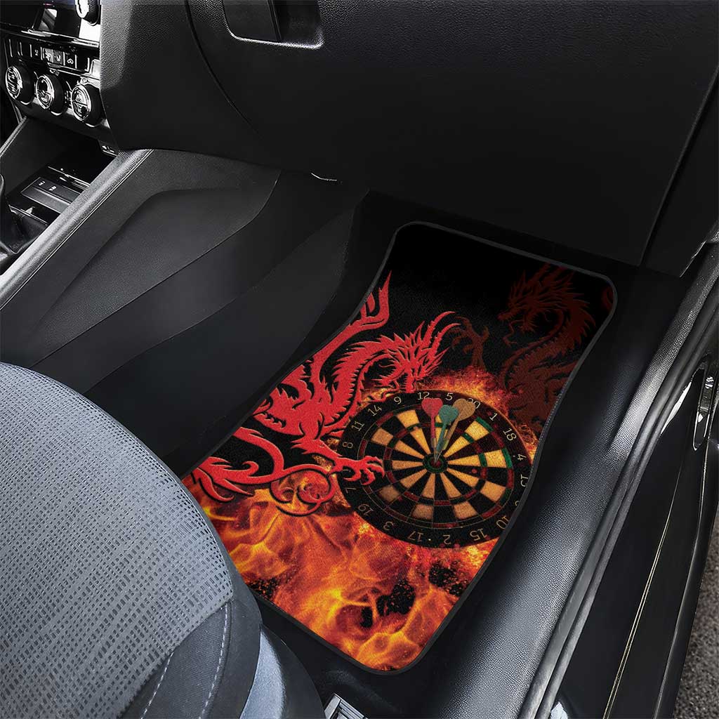 Wales Darts Car Mats Cymru Dragon Gem Ymlaen Flaming Vibes - Wonder Print Shop