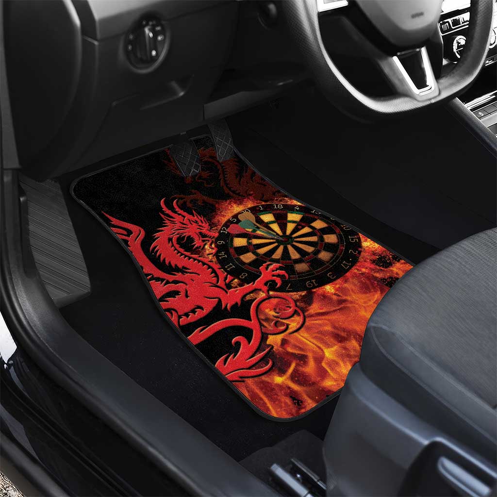 Wales Darts Car Mats Cymru Dragon Gem Ymlaen Flaming Vibes - Wonder Print Shop