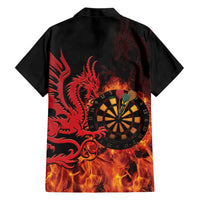 Wales Darts Family Matching Off Shoulder Maxi Dress and Hawaiian Shirt Cymru Dragon Gem Ymlaen Flaming Vibes - Wonder Print Shop