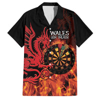 Wales Darts Family Matching Summer Maxi Dress and Hawaiian Shirt Cymru Dragon Gem Ymlaen Flaming Vibes - Wonder Print Shop