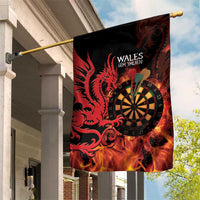Wales Darts Garden Flag Cymru Dragon Gem Ymlaen Flaming Vibes - Wonder Print Shop