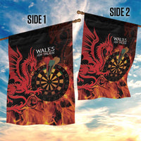 Wales Darts Garden Flag Cymru Dragon Gem Ymlaen Flaming Vibes - Wonder Print Shop
