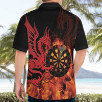 Wales Darts Hawaiian Shirt Cymru Dragon Gem Ymlaen Flaming Vibes - Wonder Print Shop