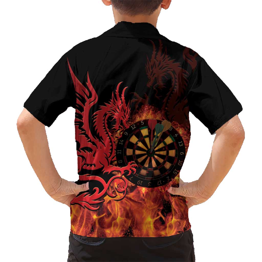Wales Darts Hawaiian Shirt Cymru Dragon Gem Ymlaen Flaming Vibes - Wonder Print Shop