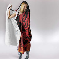 Wales Darts Hooded Blanket Cymru Dragon Gem Ymlaen Flaming Vibes - Wonder Print Shop