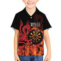 Wales Darts Kid Hawaiian Shirt Cymru Dragon Gem Ymlaen Flaming Vibes - Wonder Print Shop