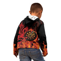Wales Darts Kid Hoodie Cymru Dragon Gem Ymlaen Flaming Vibes - Wonder Print Shop