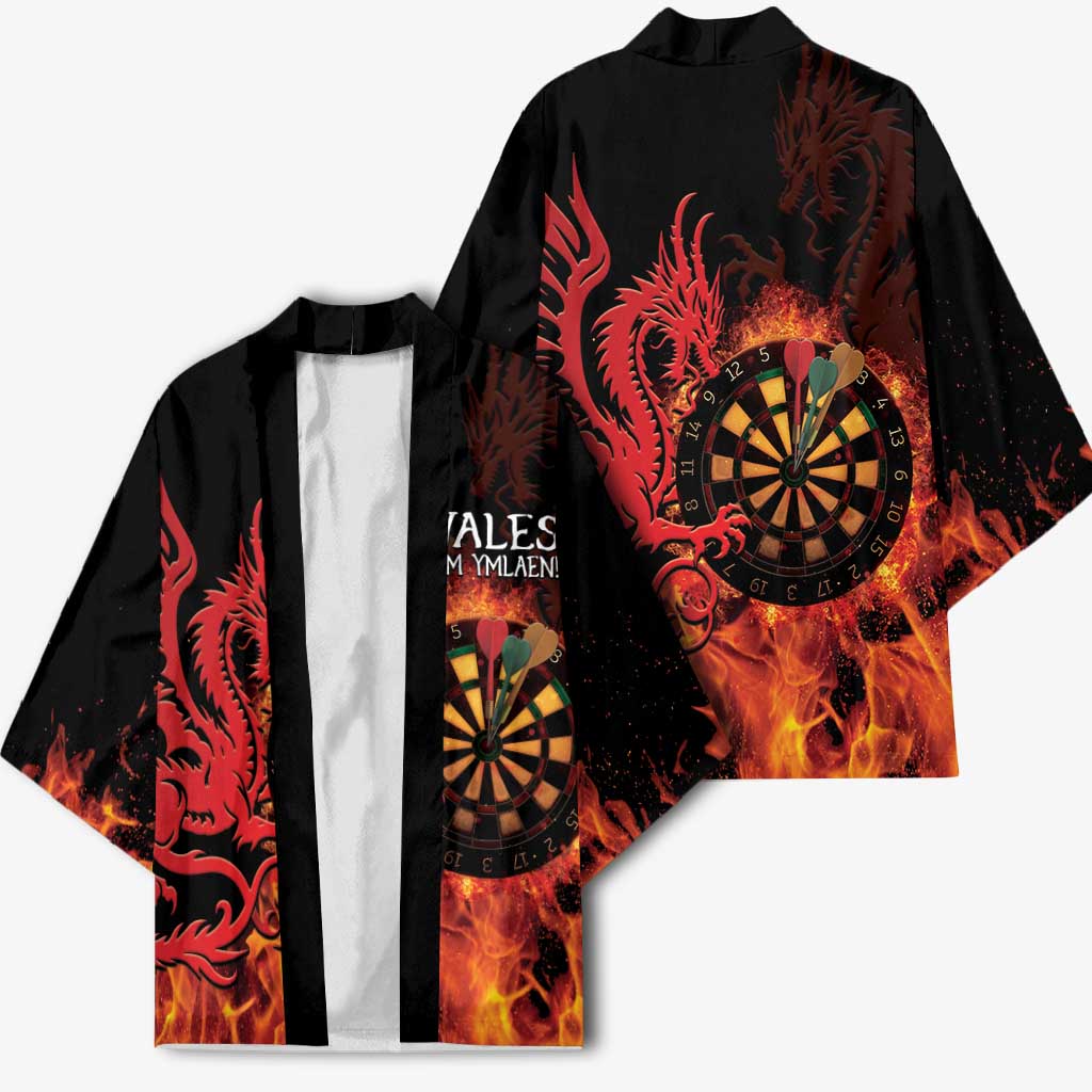 Wales Darts Kimono Cymru Dragon Gem Ymlaen Flaming Vibes - Wonder Print Shop