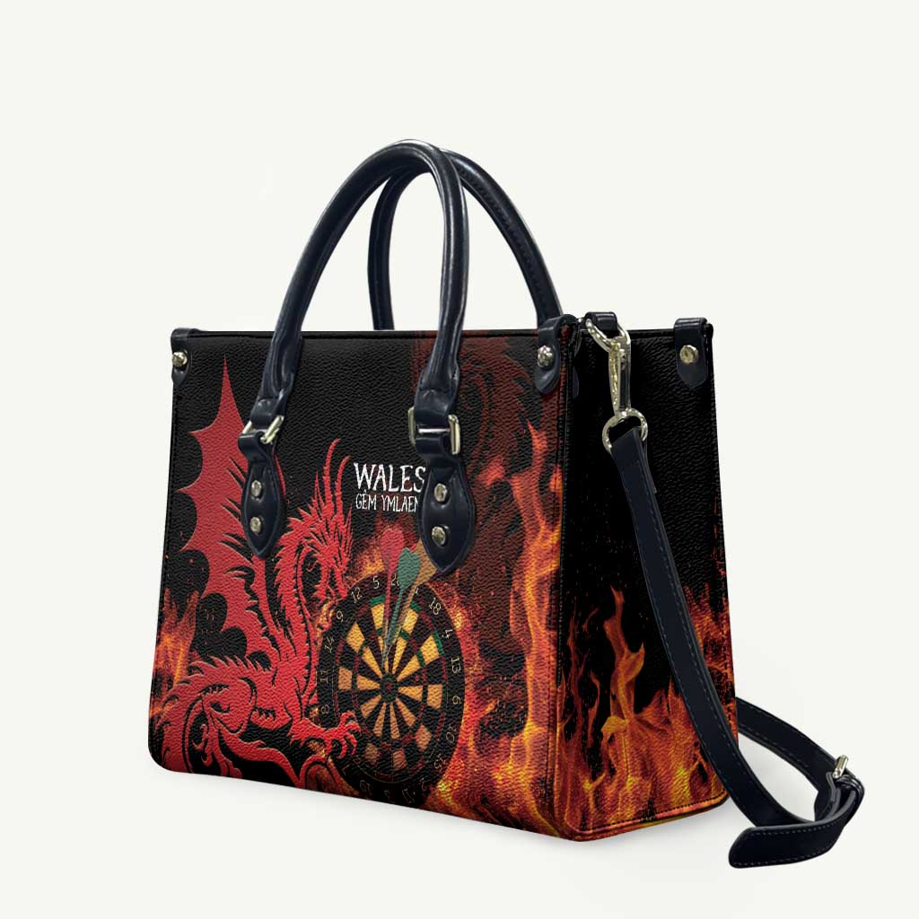 Wales Darts Leather Bag Cymru Dragon Gem Ymlaen Flaming Vibes - Wonder Print Shop
