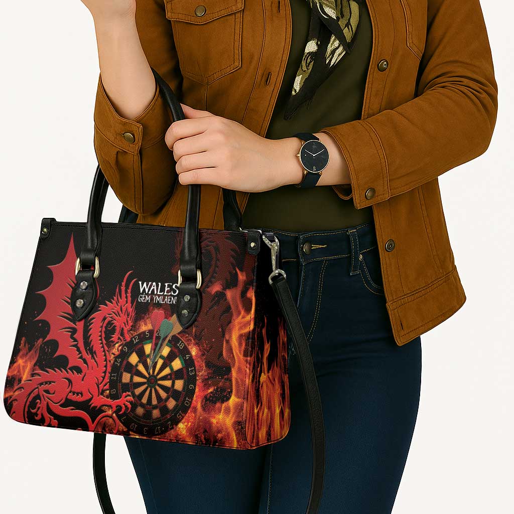 Wales Darts Leather Bag Cymru Dragon Gem Ymlaen Flaming Vibes - Wonder Print Shop