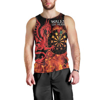Wales Darts Men Tank Top Cymru Dragon Gem Ymlaen Flaming Vibes - Wonder Print Shop