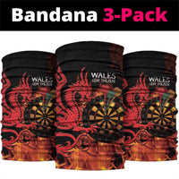 Wales Darts Neck Gaiter Cymru Dragon Gem Ymlaen Flaming Vibes - Wonder Print Shop