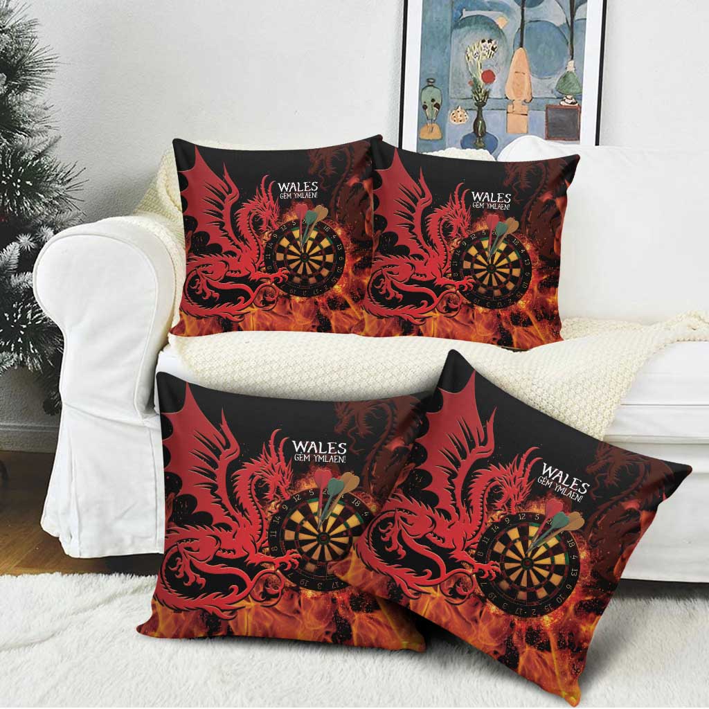 Wales Darts Pillow Cover Cymru Dragon Gem Ymlaen Flaming Vibes - Wonder Print Shop